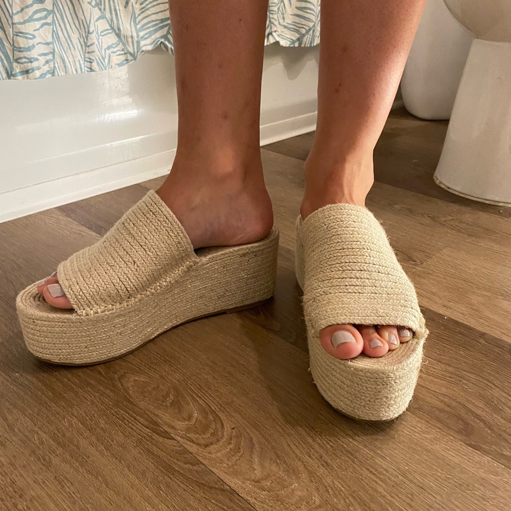 Zara Jute Platform Sandals